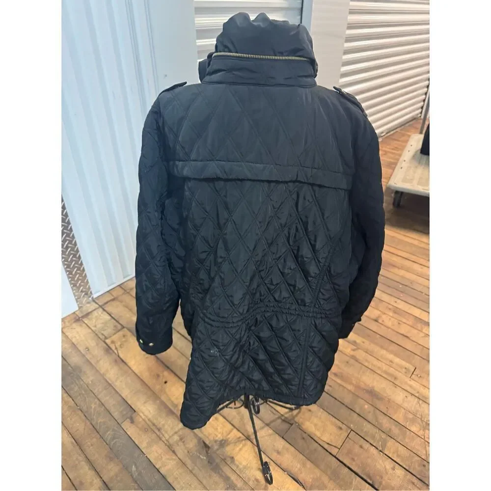 Michael kors mkblack/gold  quilted packable Jacket/coat hooded plus size 1xl